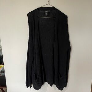 Black knit cardigan